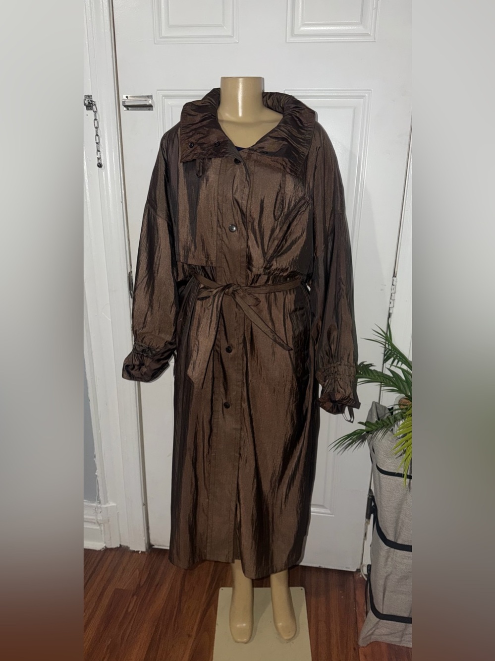 Gabardina / Vintage Fleet Street Long Coat Sun Brown - Size 12